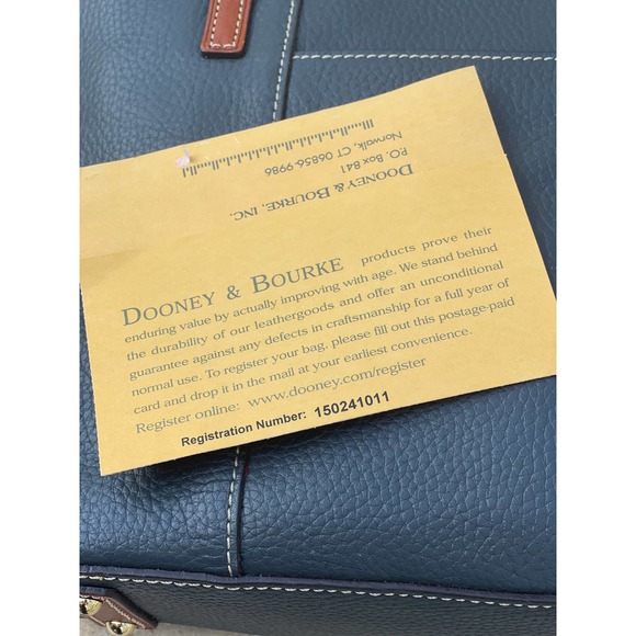 Dooney & Bourke Pebble Grain Small Lexington Shopper Midnight Blue - Picture 6 of 7